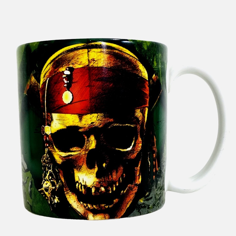 Disney Store Pirates of the Caribbean Pirate Skull Large Coffee Cup Mug
